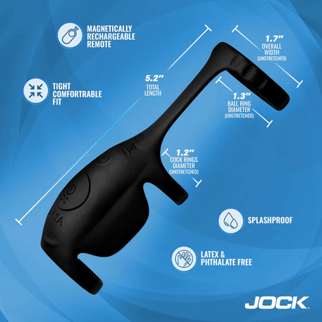 Jock Blitz Vibrating Penis Sleeve C-Ring with Remote