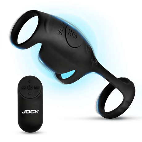 Jock Blitz Vibrating Penis Sleeve C-Ring with Remote