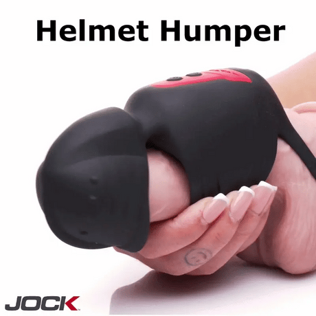 JOCK Helmet Humper Gyrating & Vibrating Silicone Masturbator