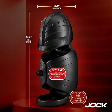 JOCK Helmet Humper Gyrating & Vibrating Silicone Masturbator