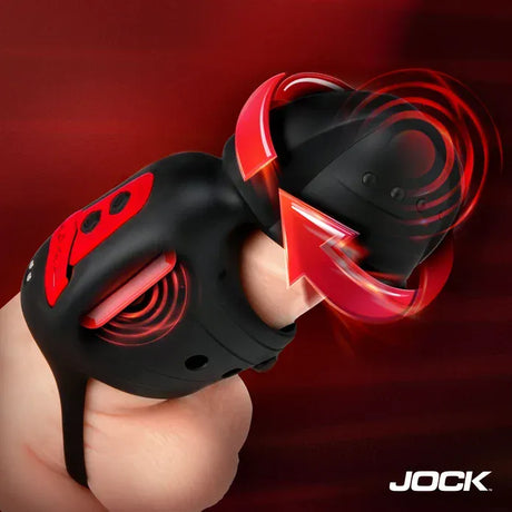 JOCK Helmet Humper Gyrating & Vibrating Silicone Masturbator