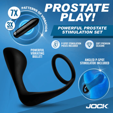 Jock P-Spotter Silicone Prostate Vibrator Set