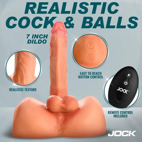 JOCK Power Rod Thrusting & Vibrating Dildo with Remote
