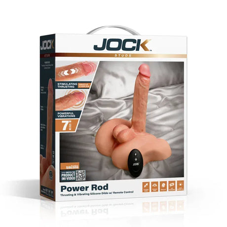 JOCK Power Rod Thrusting & Vibrating Dildo with Remote