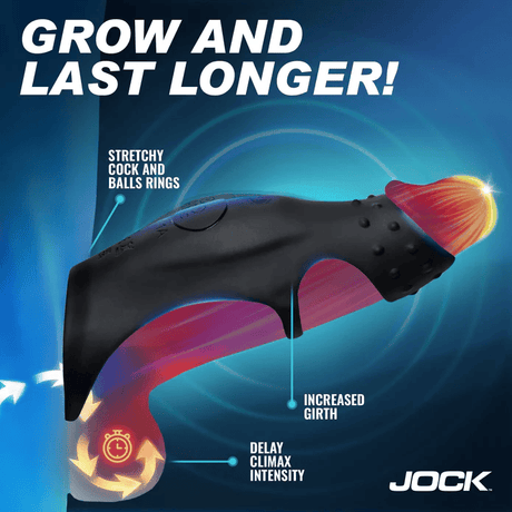 Jock Rush Vibrating Penis Sleeve C-Ring with Remote