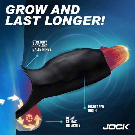 Jock Surge Vibrating Penis Sleeve C-Ring with Remote