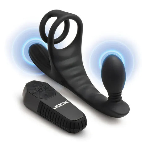 JOCK Triple Rush Vibrating Cock Ring & Anal Plug
