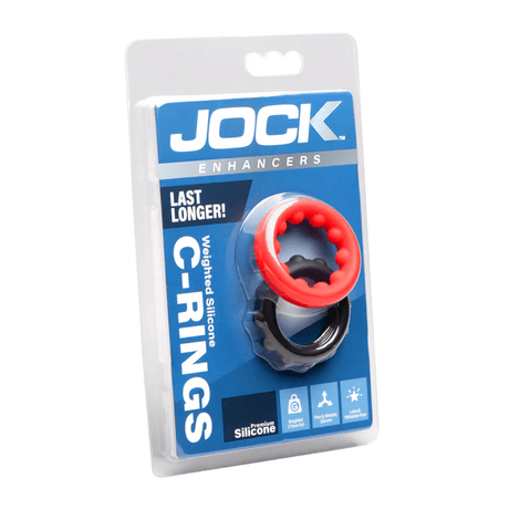 Jock Weighted Silicone C-Ring Set with Metal Core
