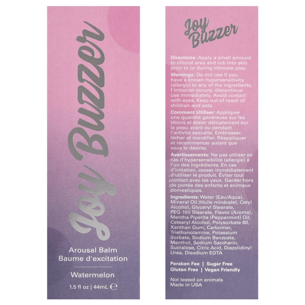 Joy Buzzer Watermelon Clitoral Arousal Balm 44mL