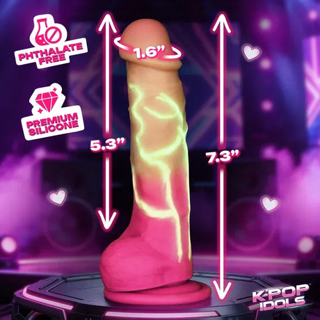 K-Pop Idols K.G. Glow-in-the-Dark Silicone Dildo