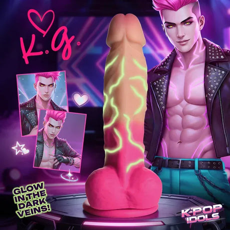 K-Pop Idols K.G. Glow-in-the-Dark Silicone Dildo