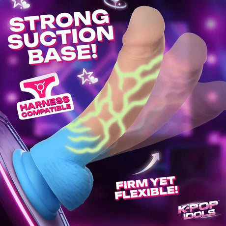 K-Pop Idols Rion Slim Textured Silicone Dildo