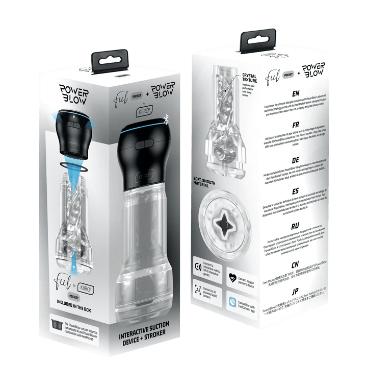 Kiiroo Feel Sensation Stroker - PowerBlow Compatible - Automatic Male Masturbator