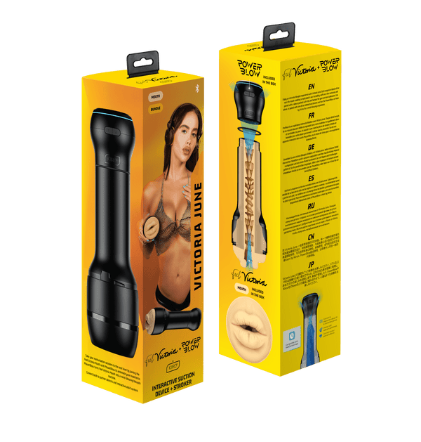 Kiiroo PowerBlow &amp; FeelVictoria June Mouth Combo - Male Masturbator