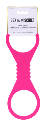 Large Hot Pink Silicone Cuffs