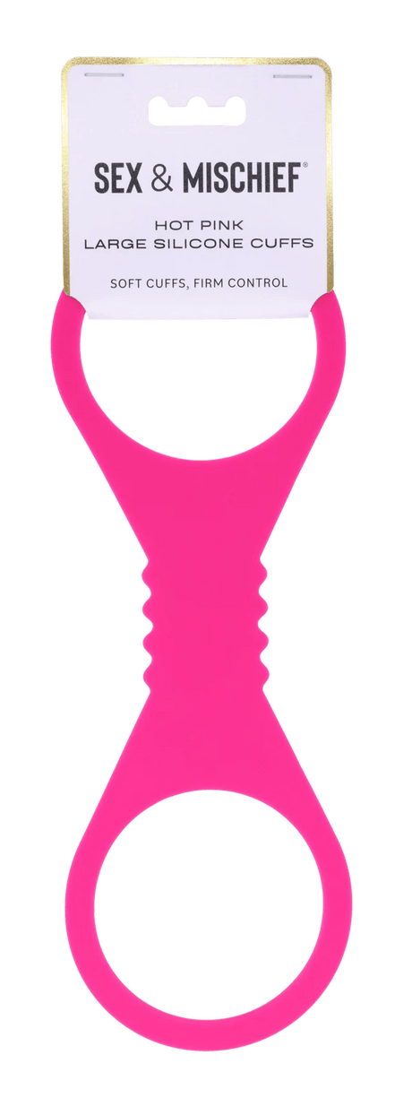 Large Hot Pink Silicone Cuffs