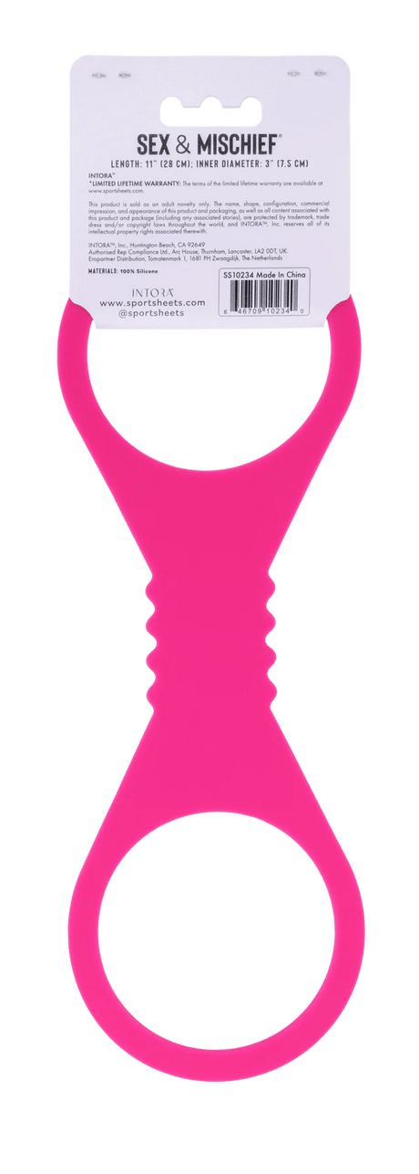 Large Hot Pink Silicone Cuffs