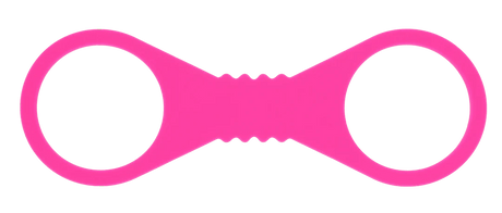 Large Hot Pink Silicone Cuffs