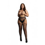 Le Désir Suspender Leopard Pantyhose QS