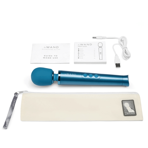 Le Wand Petite - Award-Winning Rechargeable Wand Vibrator - Blue