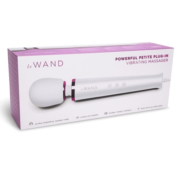 Le Wand Powerful Petite Plug-In Vibrating Wand Massager - White