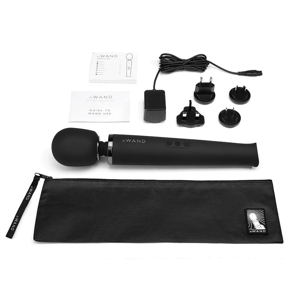 Le Wand Rechargeable Vibrating Wand Massager - Black