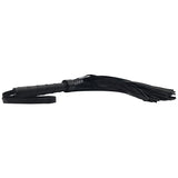 Leather Flogger - Black with Black