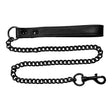 Leather Lead - Black with Black
