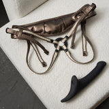 Desirous Leatherette Strap-On Harness for Pegging & Couples Play