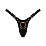 LEATHERETTE HARNESS FABULOUS - ONE SIZE - BLACK GLOSSY