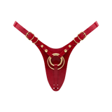 LEATHERETTE HARNESS FABULOUS - ONE SIZE - RED GLOSSY