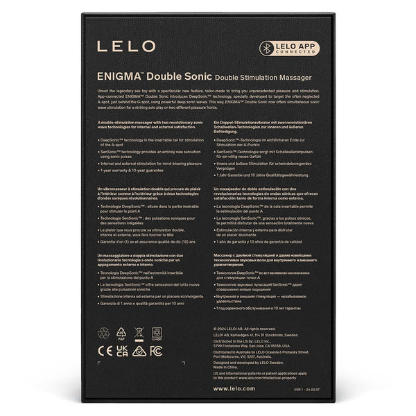Lelo Enigma Double Sonic Purple - A-Spot & Clitoral Stimulation