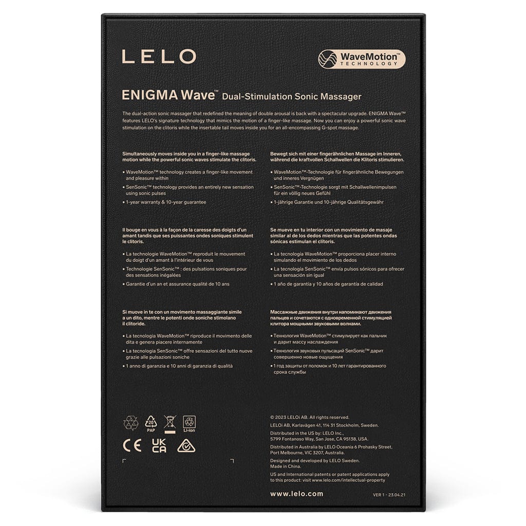 Lelo Enigma Wave Cyber Purple - Triple-Motor Wave Motion Massager