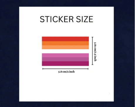 Lesbian Sunset Flag Stickers - 250pc*