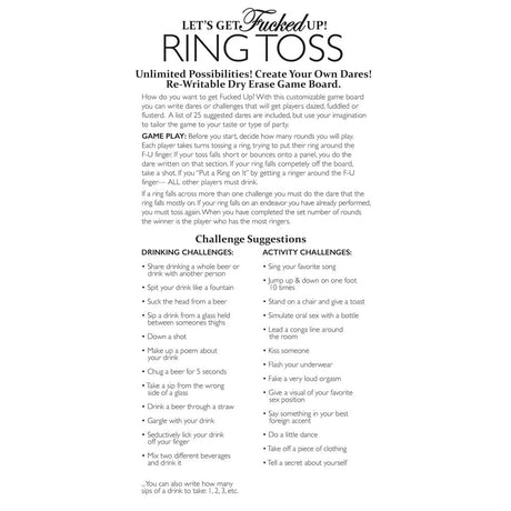 Let's Get F'd Up Ring Toss Game