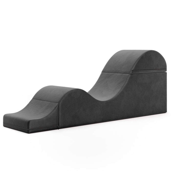 Liberator Aria Flip Chaise 18 inch wide convertible sex chair and bed bench in black