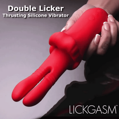 Lickgasm Double Licker Dual-Head Thrusting Silicone Vibrator