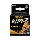 LifeStyles Mega Rider Large Condoms 3 Pack