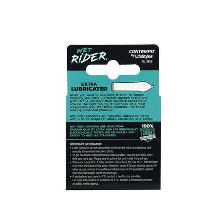 LifeStyles Wet Rider Extra Lubricated Condoms