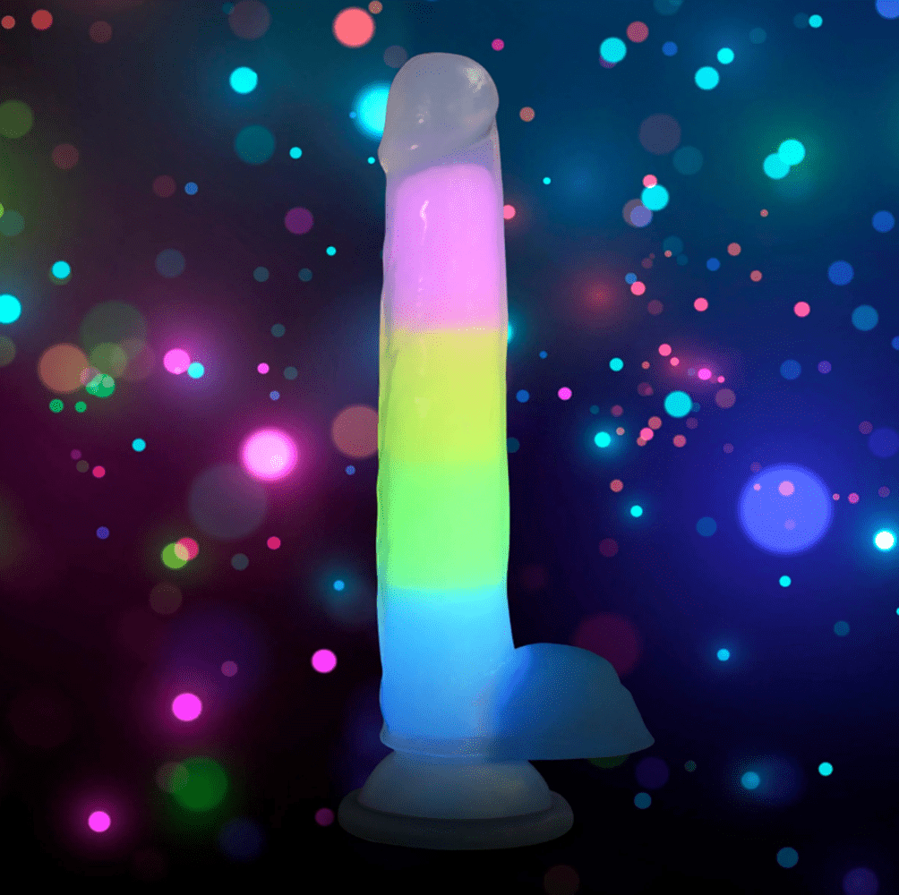 Lollicock 7" GID Rainbow Silicone balls*