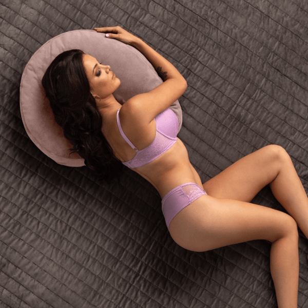 Liberator Lune Rose Side Snuggle Pillow with Palm Vibrator