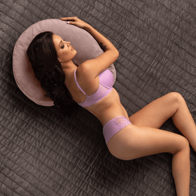 Lune Side Snuggle Pillow with Palm Vibrator Rose