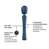 MAN.WAND EDGY Stellar Blue Penis & Clitoral Wand