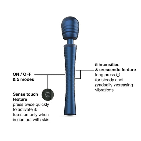 MAN.WAND EDGY Stellar Blue Penis & Clitoral Wand