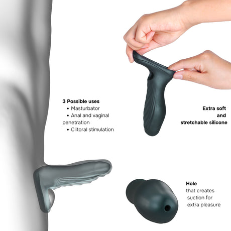 ManWan Ryzer Silicone Penis Sleeve – Pine Grey Enhancer