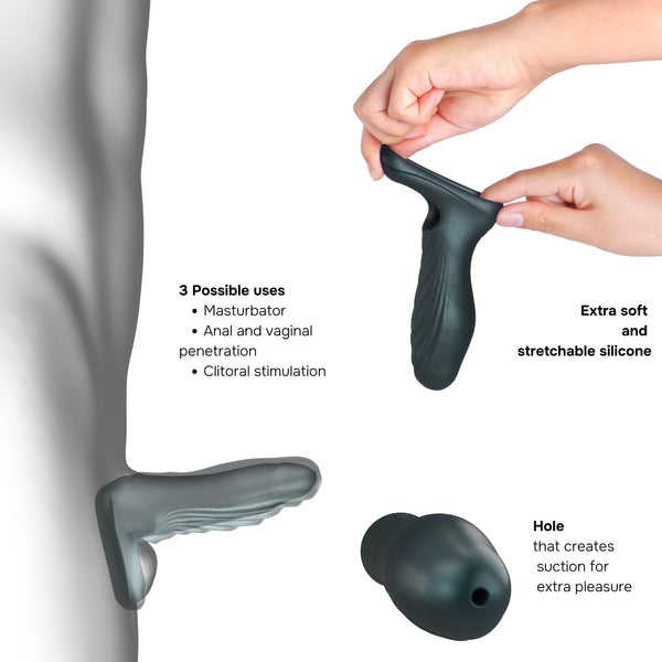 ManWan Ryzer Silicone Penis Sleeve – Pine Grey Enhancer