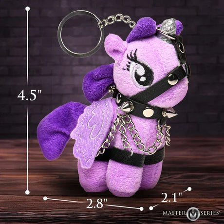 Master Series Raven Plum Bondage Pony Keychain