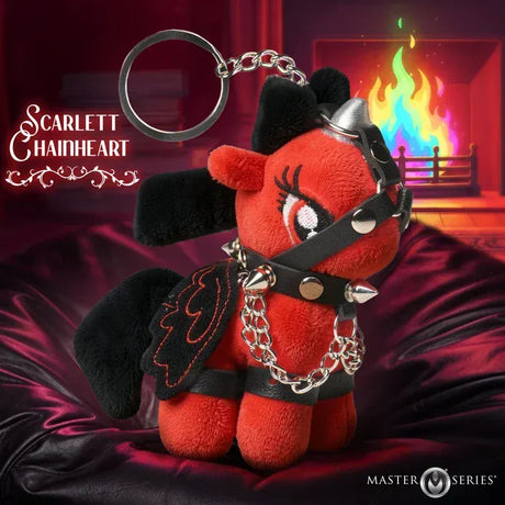 Master Series Scarlett Chainheart Bondage Pony Keychain