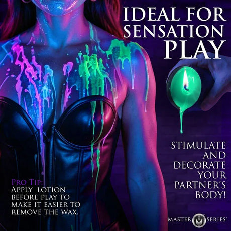 Master Series Wicked Wax Blacklight Drip Candle Set of 3