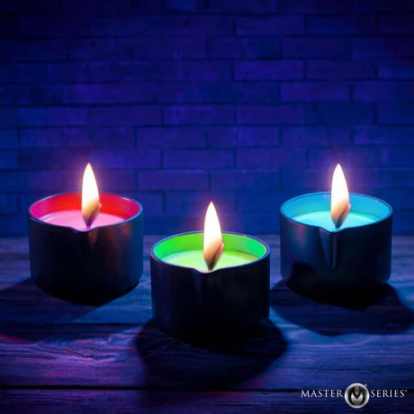 Master Series Wicked Wax Blacklight Drip Candle Set of 3
